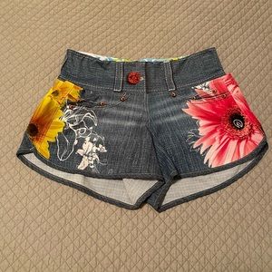 InkNBurn Denim running workout shorts size 8